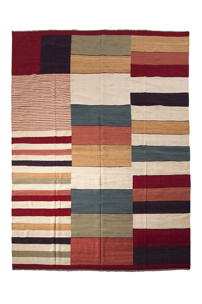 Modern Kelim vloerkleed Blocks Brokking vloerkledenspecialist.ont.stuurlui.dev IJsselstein