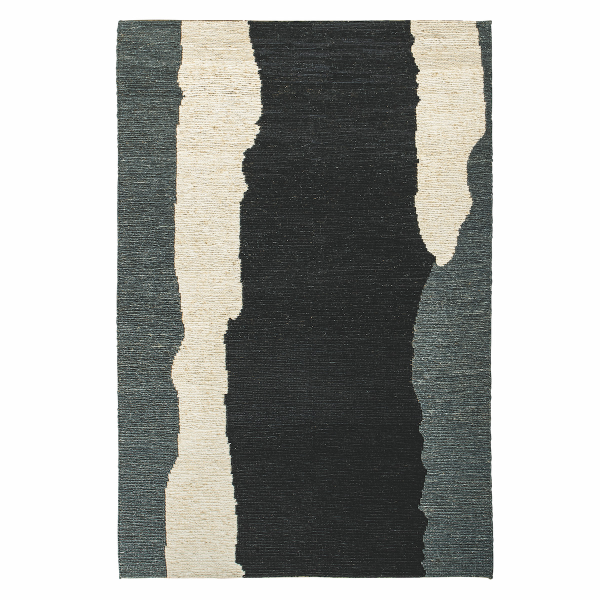 Zwart-wit vloerkleed Clair Obscure van Hennep