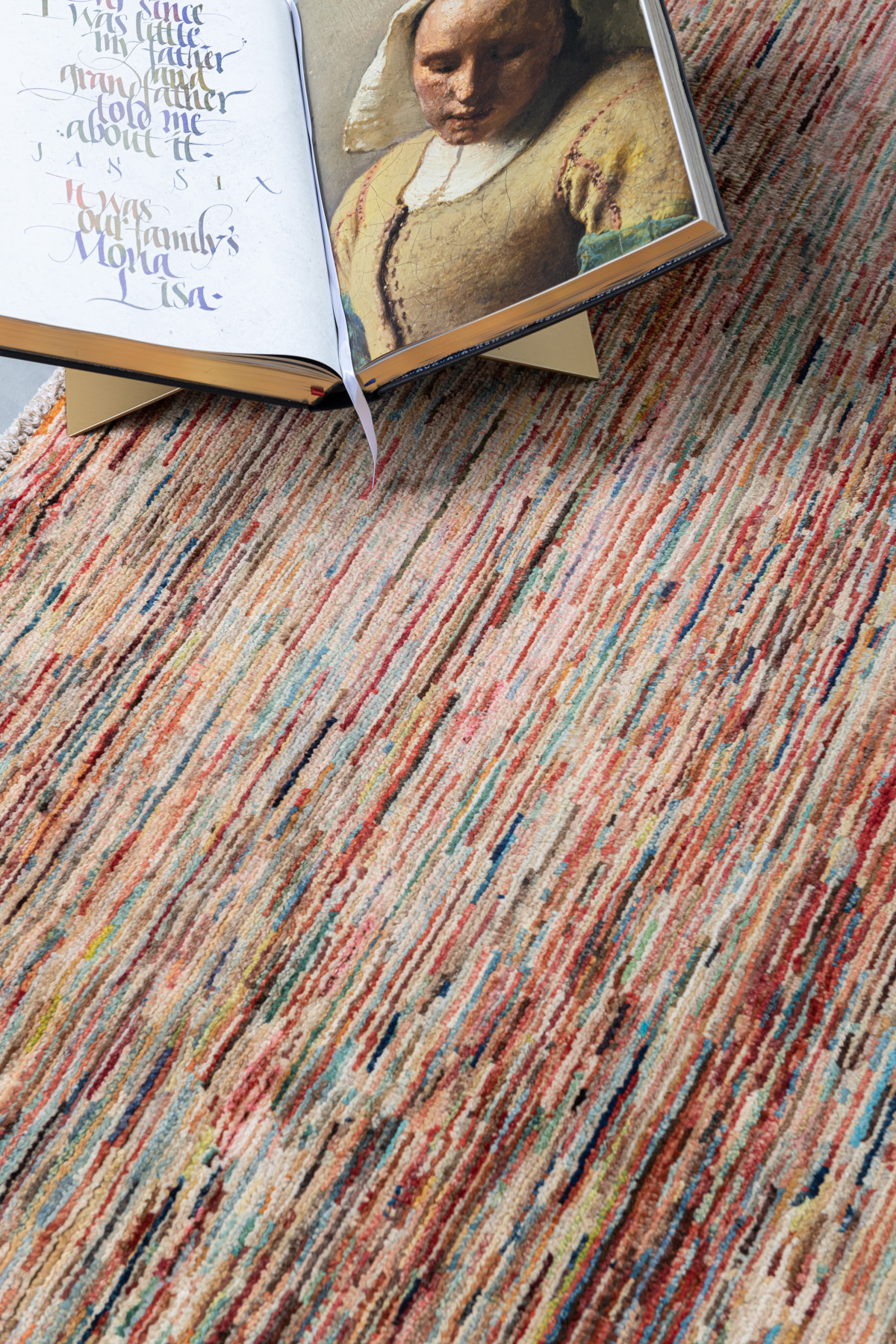 Detail Pakistan modern stripe Ziegler vloerkleed