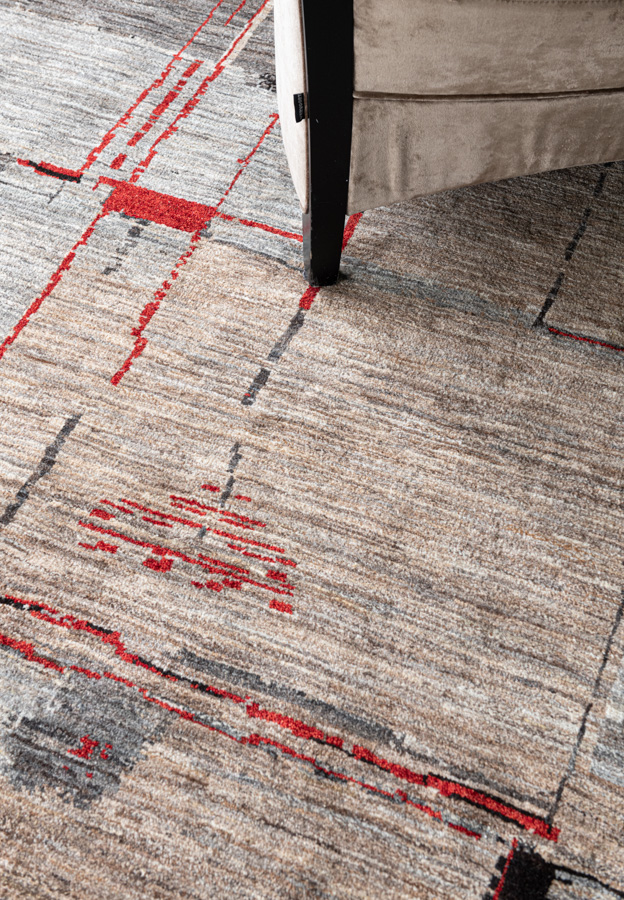 Detailfoto Gabbeh Labyrinth vloerkleed
