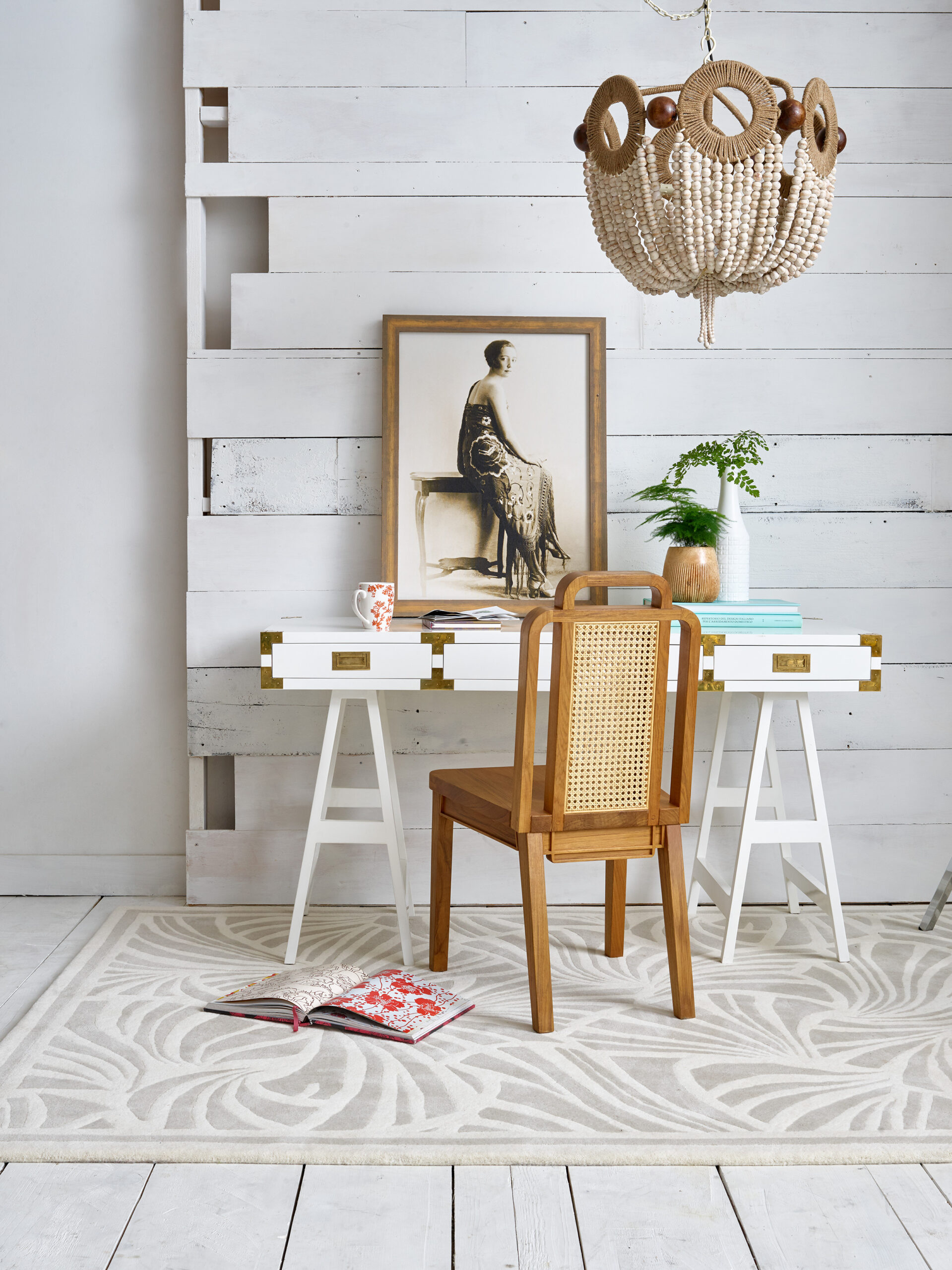 Florence Broadhurst Japanese Fans Ivory vloerkleed