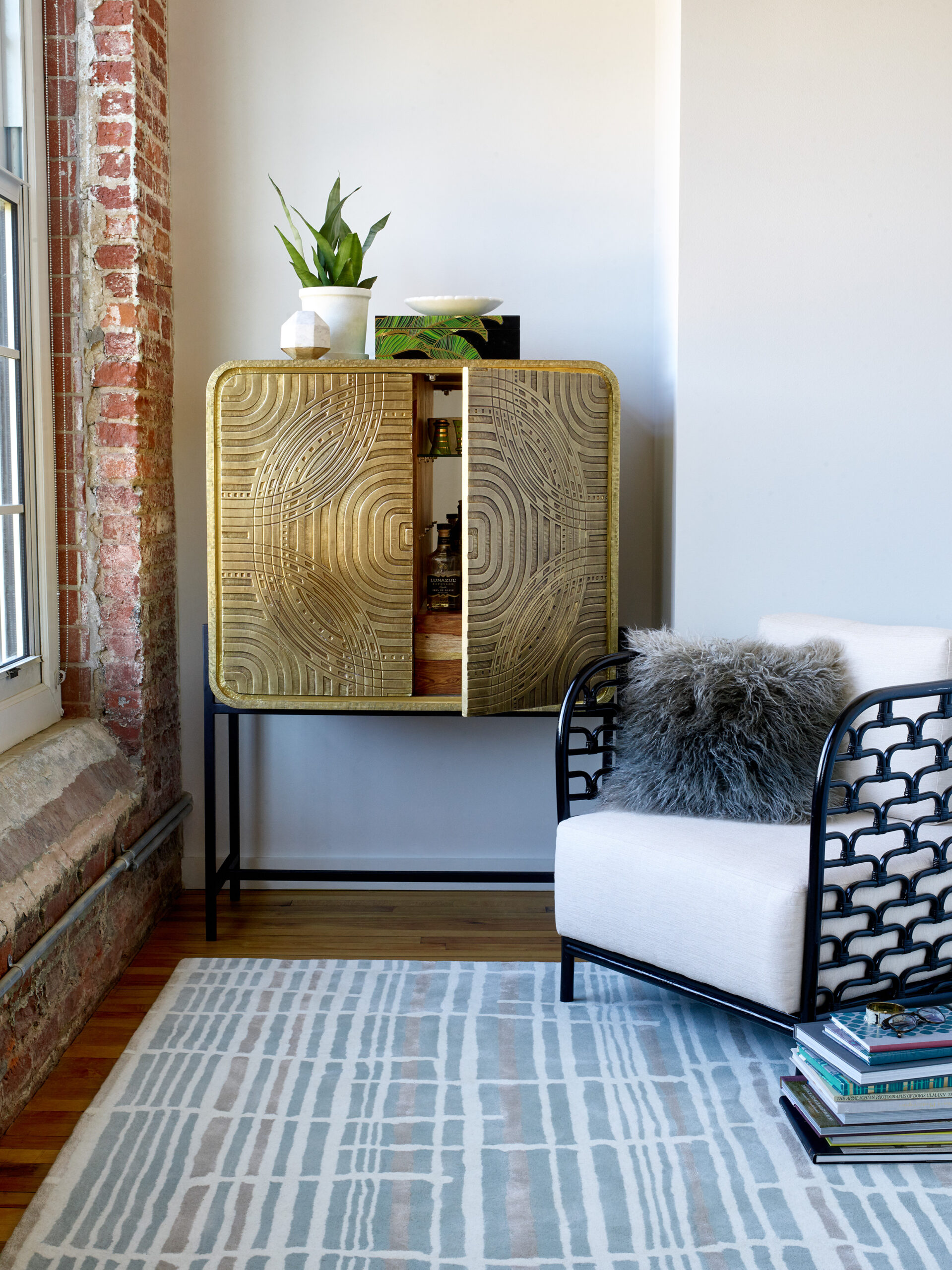 Florence Broadhurst Tortoiseshell stripes vloerkleed