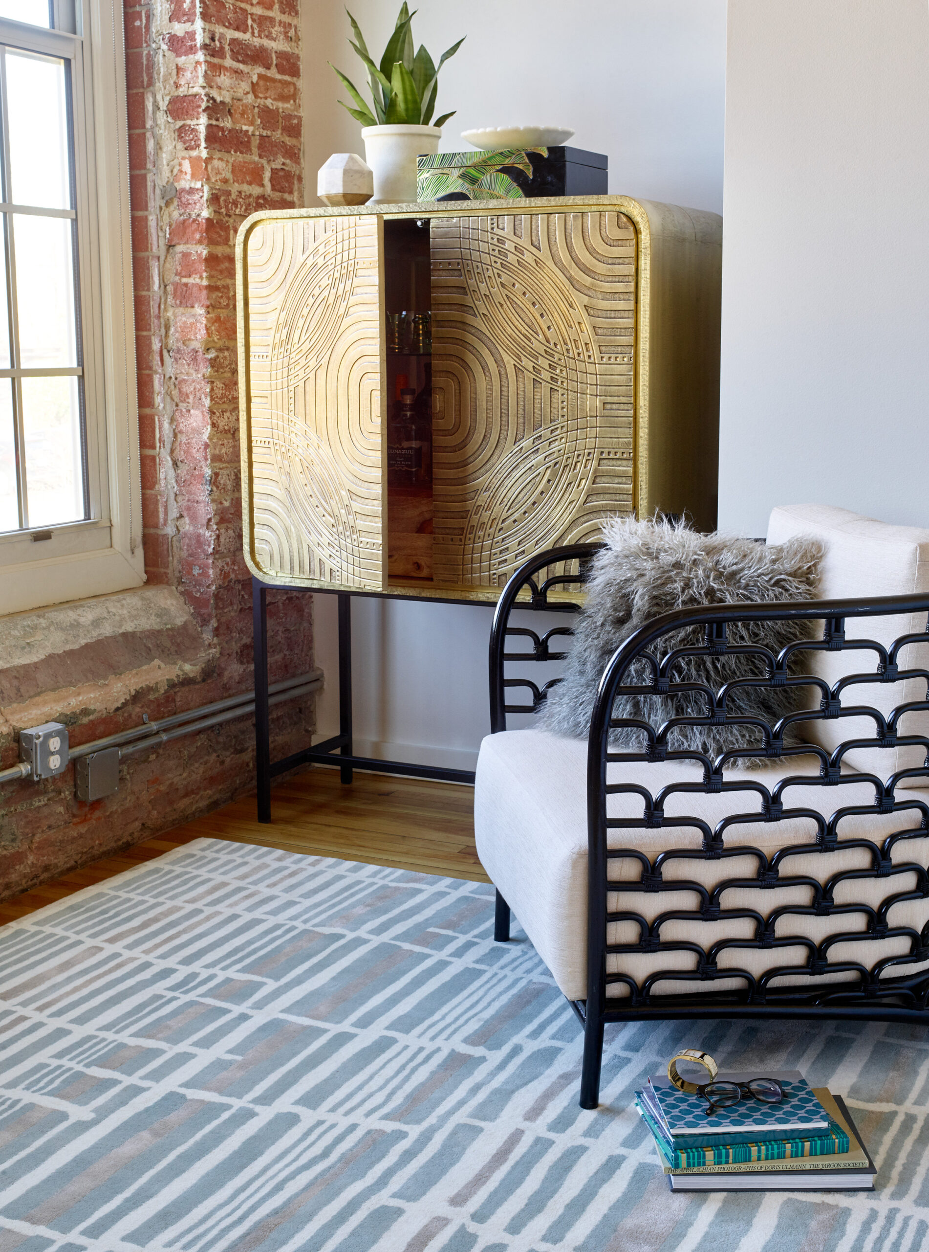 Florence Broadhurst Tortoiseshell stripes vloerkleed