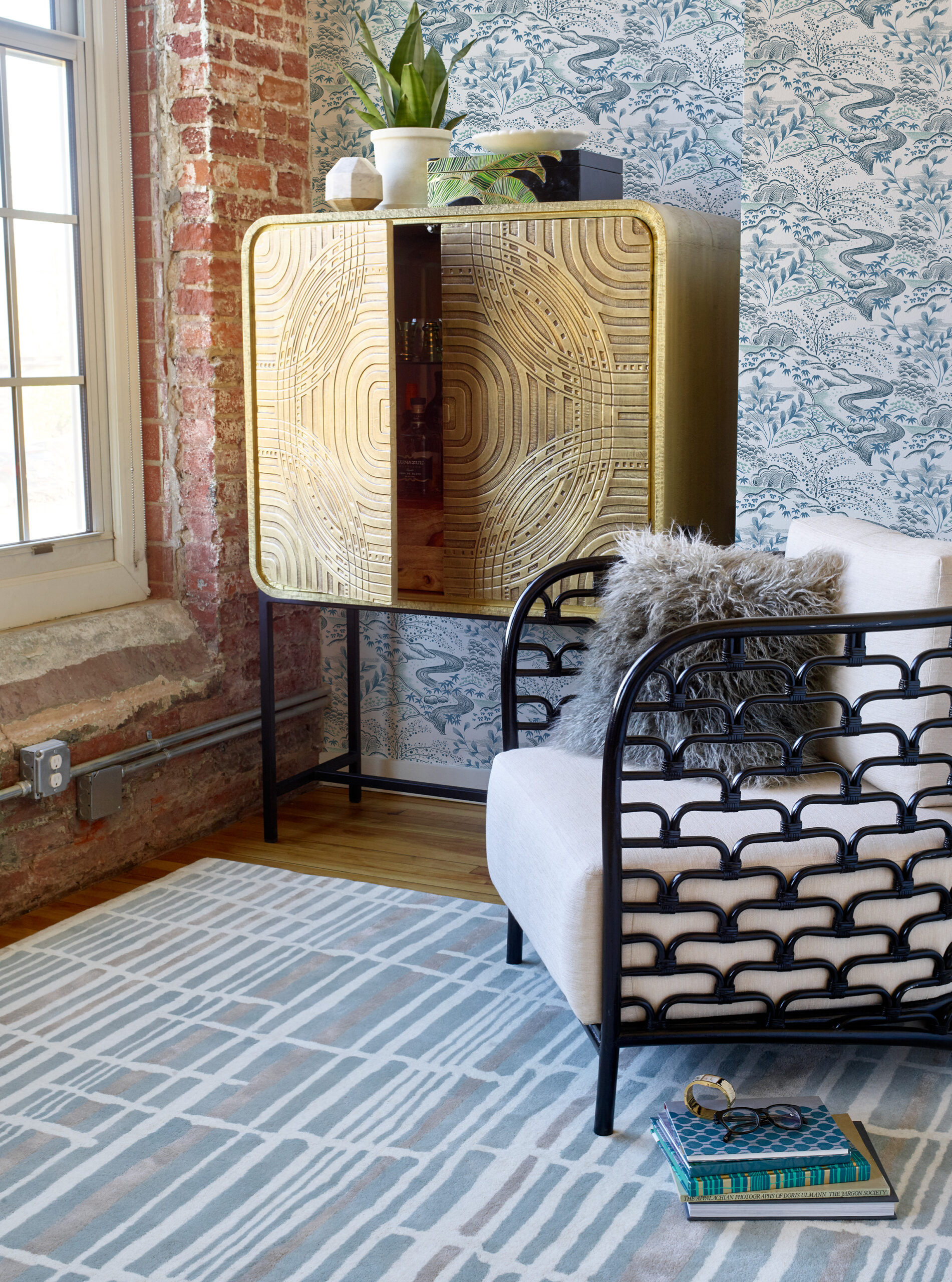 Florence Broadhurst Tortoiseshell stripes vloerkleed