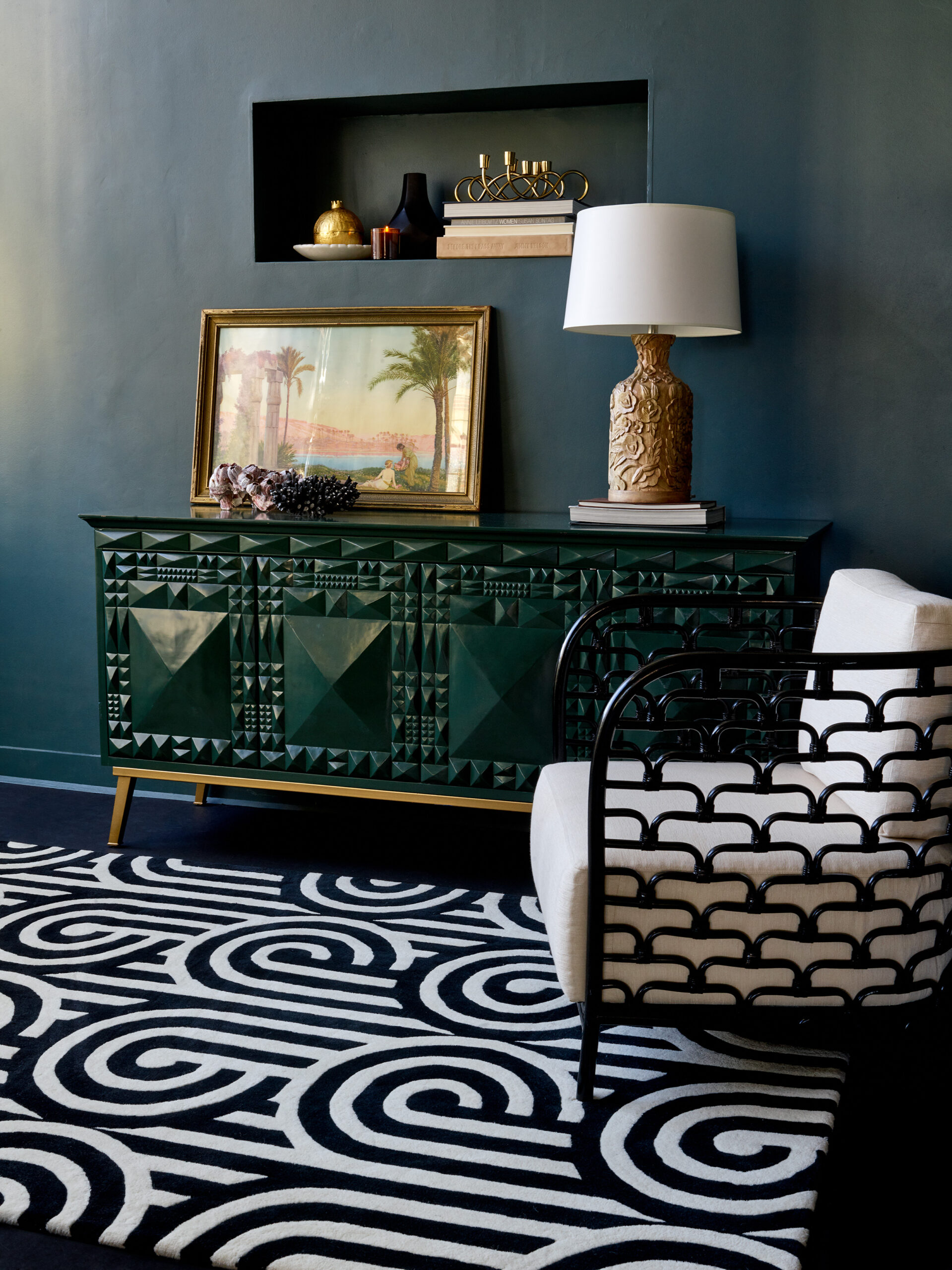 Florence Broadhurst Turnabouts black vloerkleed