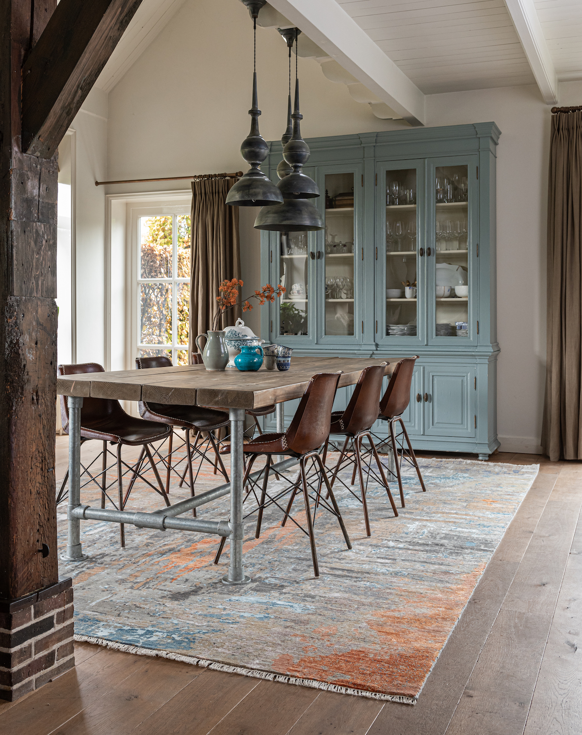 Indian Pearl Collection Marmo Lava vloerkleed landelijk