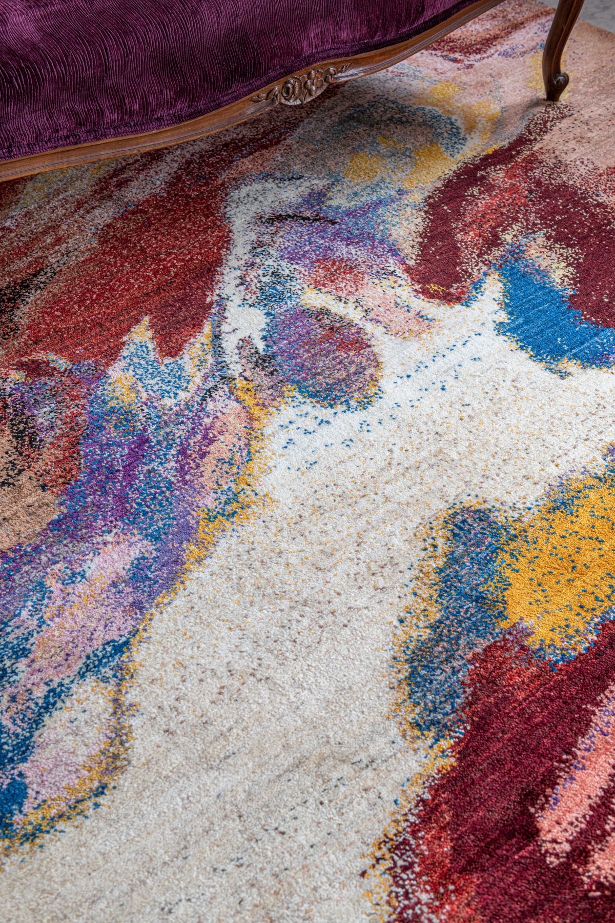 Modern Kashkuli vloerkleed uit Iran detail