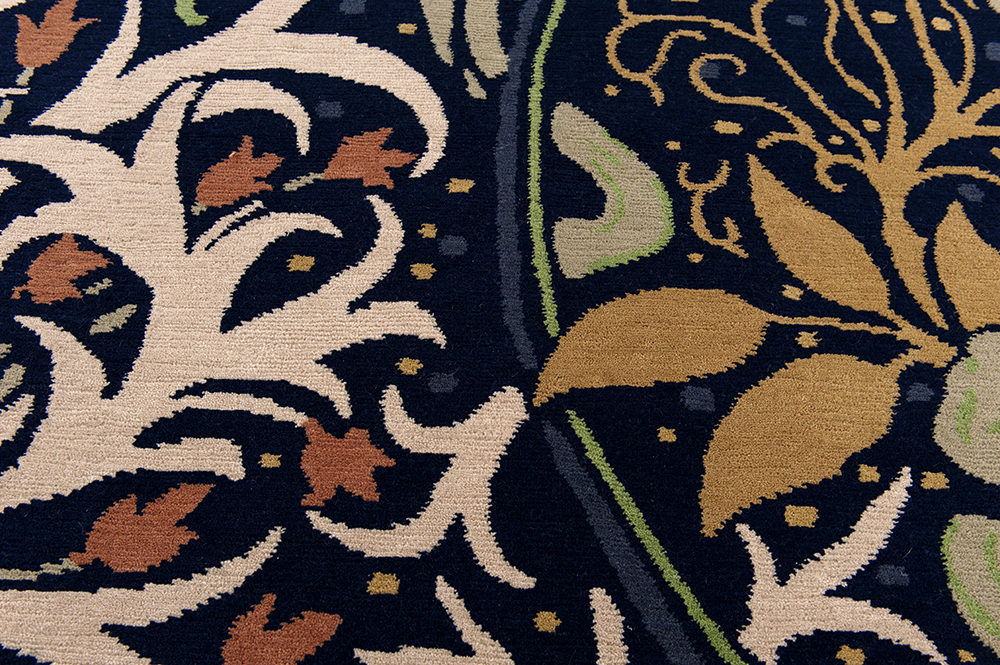 Nepal flower design detail1 - Brokking vloerkledenspecialist