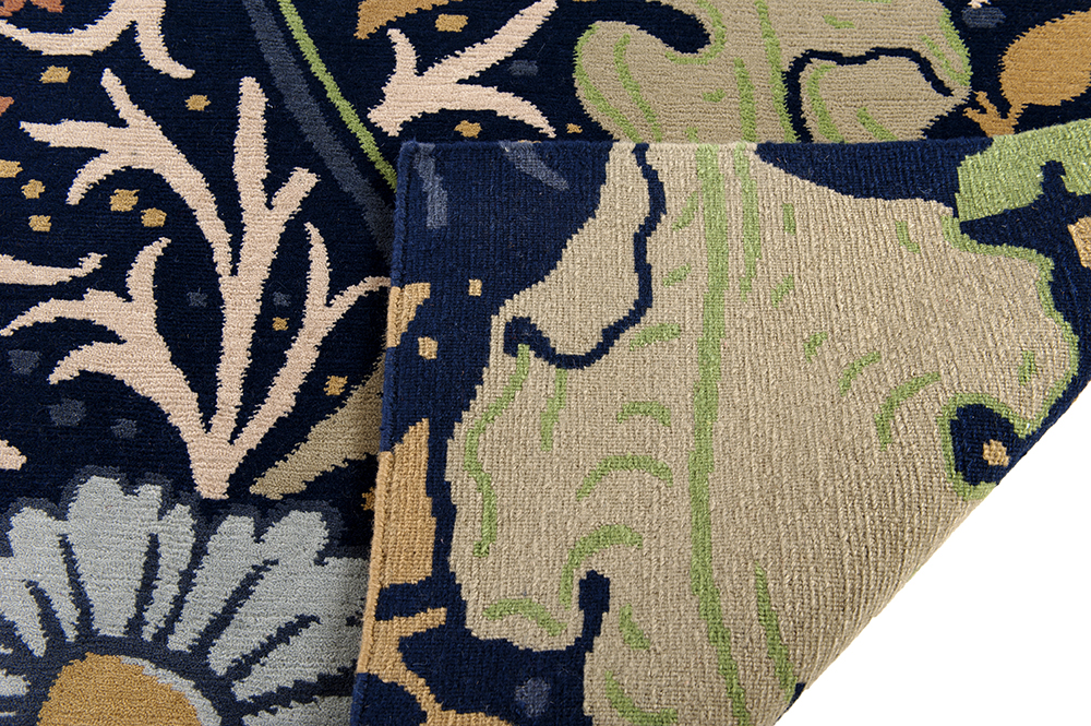 Nepal flower design detail2 - Brokking vloerkledenspecialist