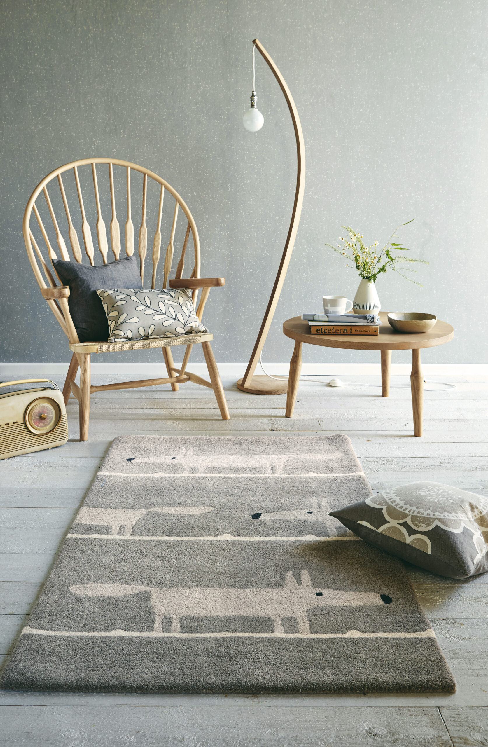 Scion Mr. Fox Silver vloerkleed