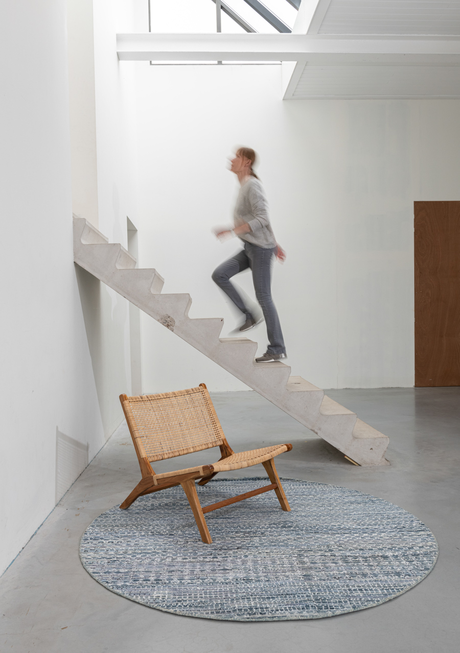 Spirit Silver-grey rond vloerkleed