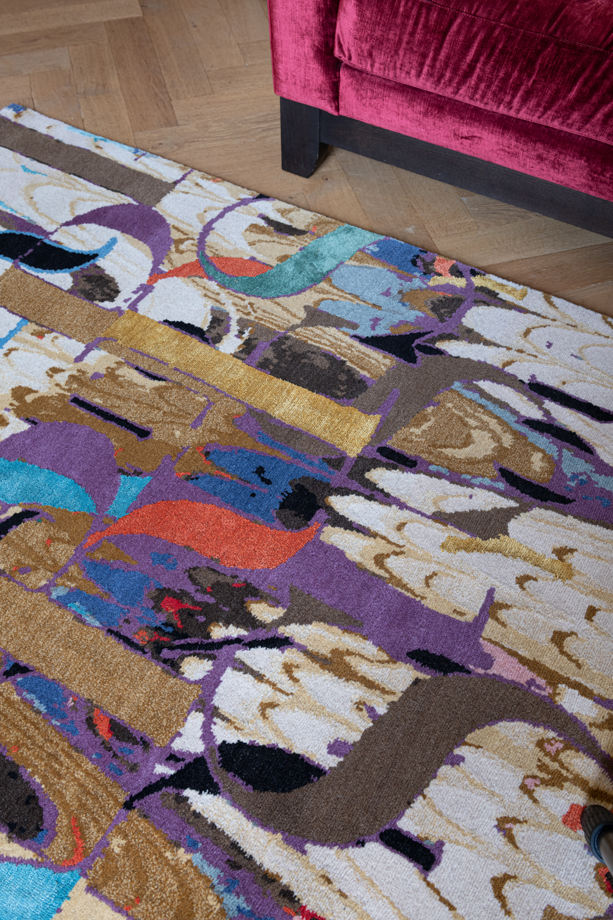 Vloerkleed modern Nepal Paris is art det