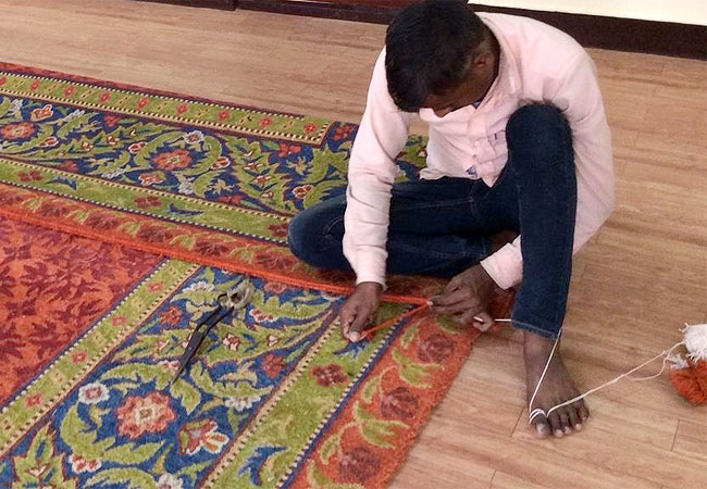 Handgeknoopt vloerkleed