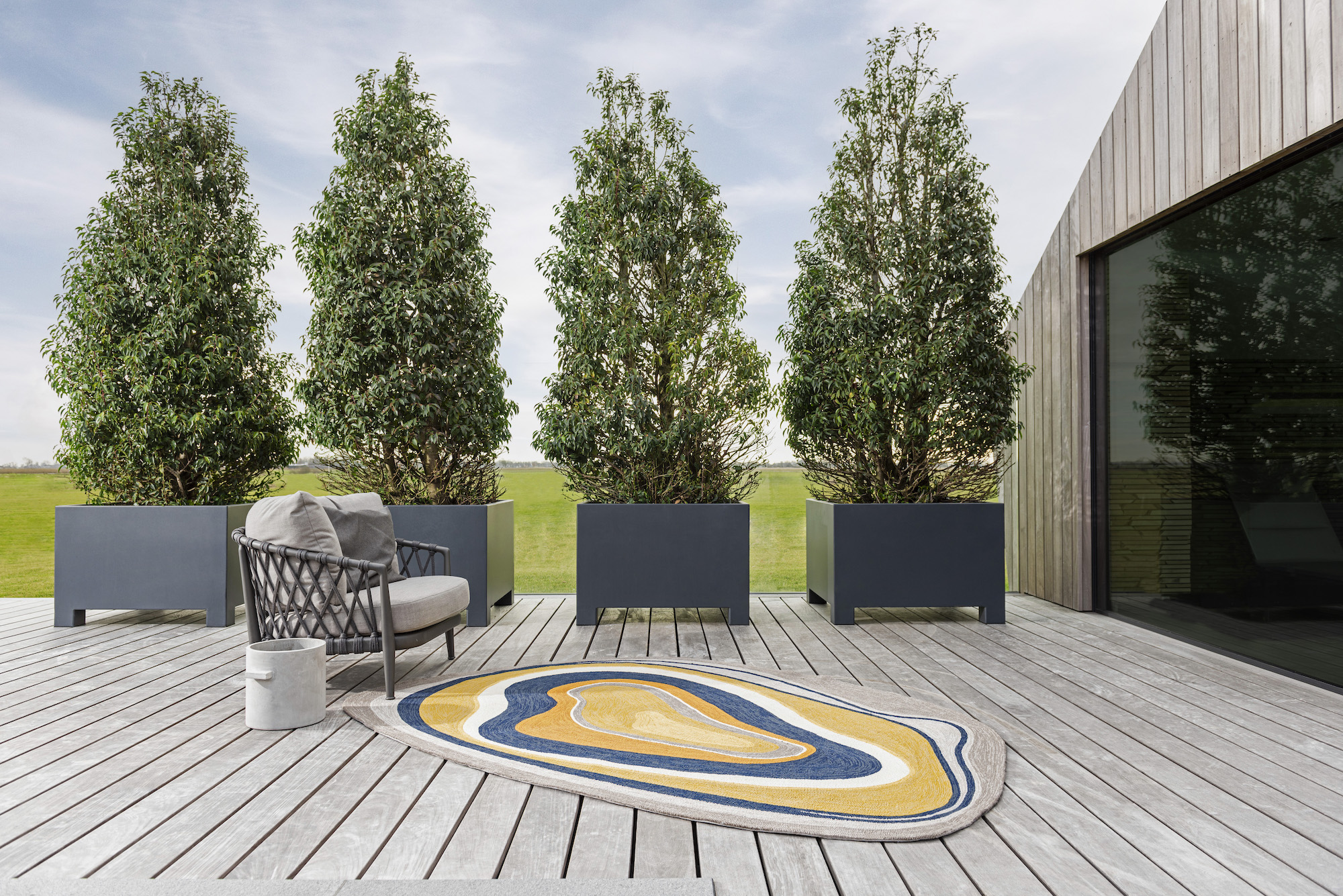 Outdoor vloerkleed Aura ochre Brink & Campman