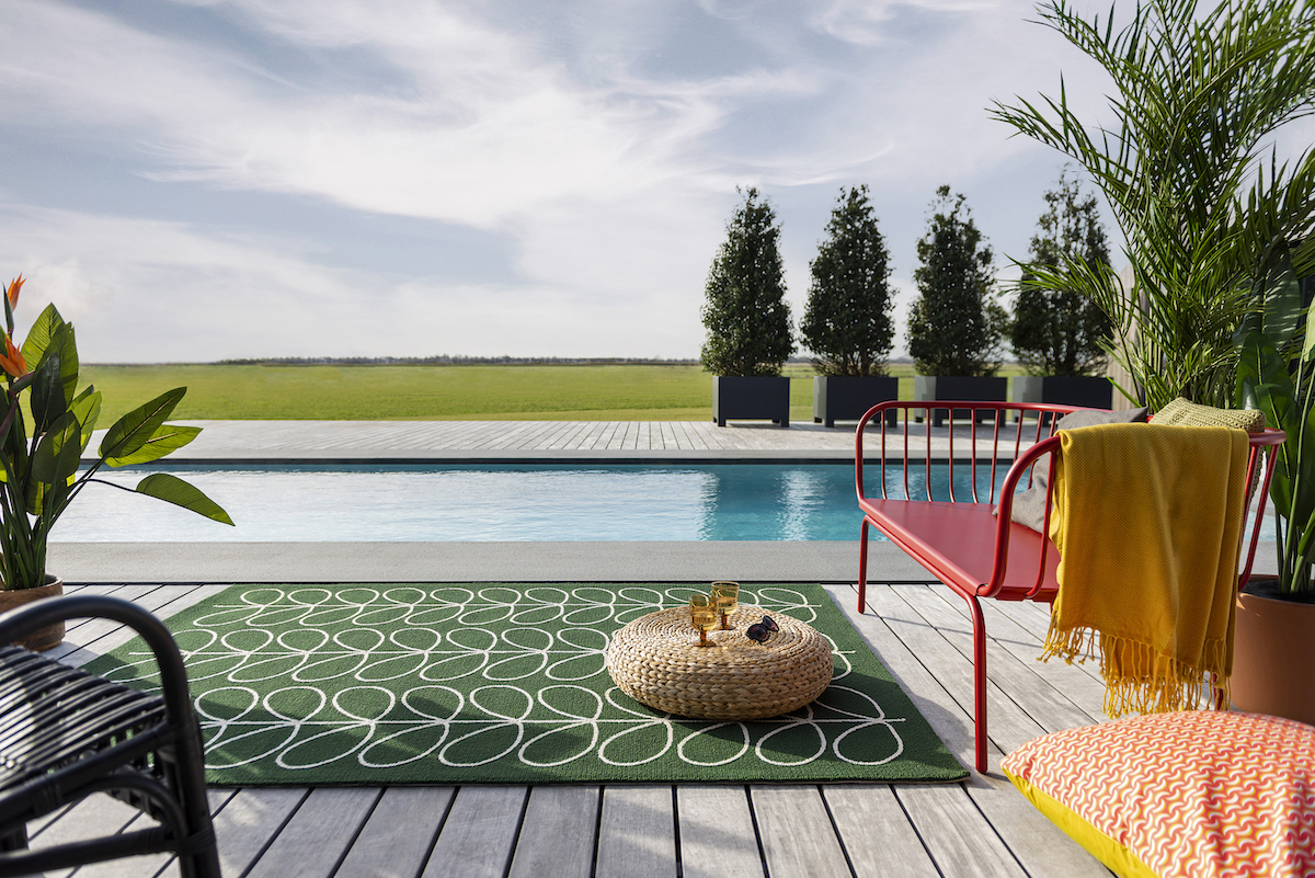 Orla Kiely Linear stem jade buitenkleed