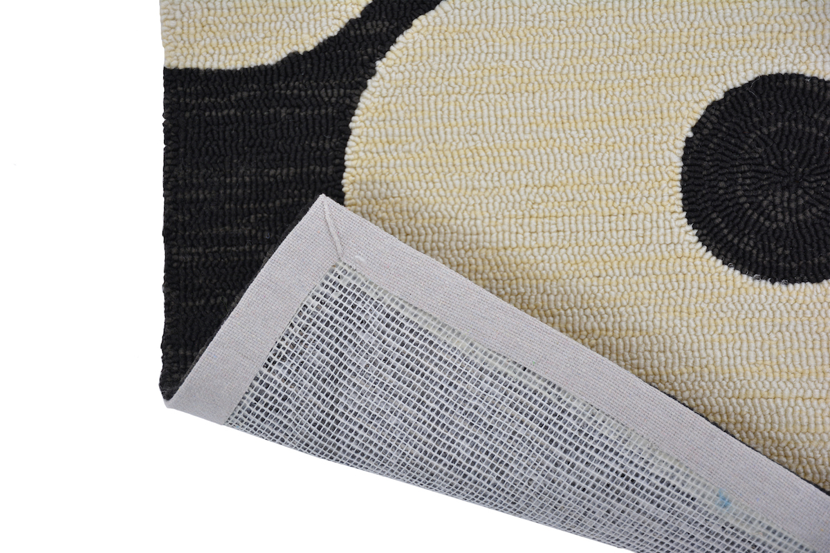 Outdoor vloerkleed Orla Kiely Spot flower black