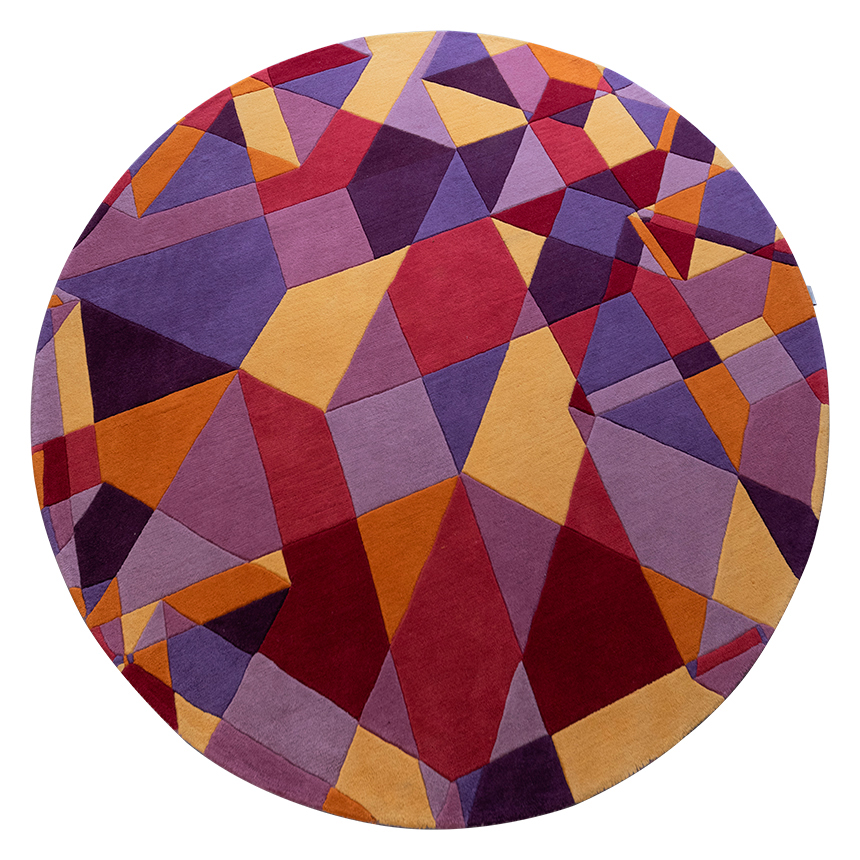 Toulemonde Bochart Tavern Bordeaux rond vloerkleed