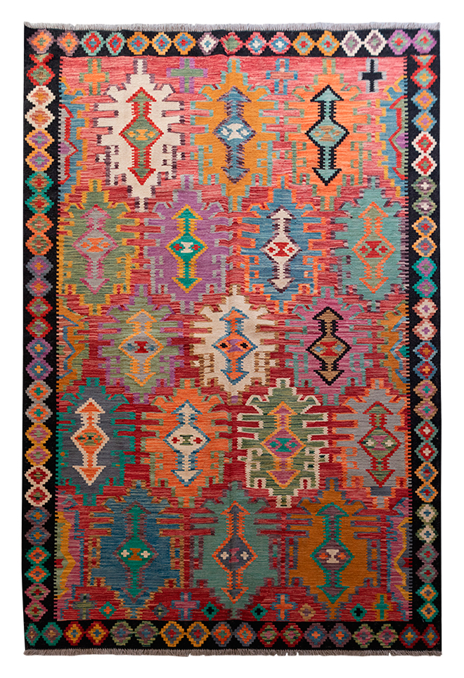 Afghan Modern Kelim vloerkleed BR01746