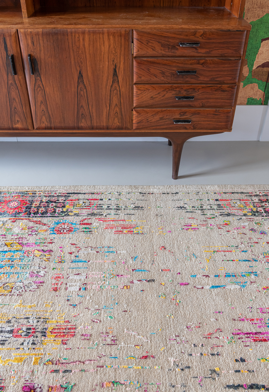 Uniek Shalimar vloerkleed detailfoto Brokking Vloerkleden